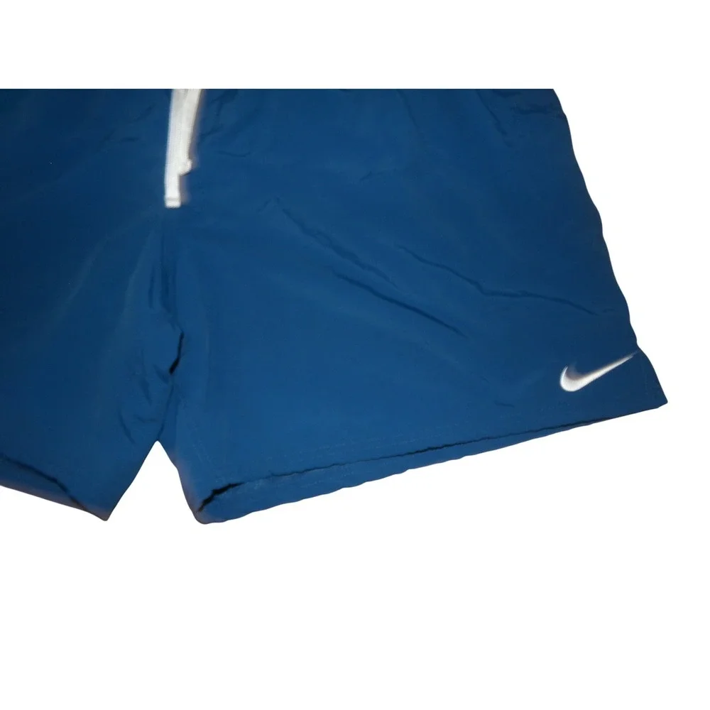 Nike Mens Swim Trunks Blue Board Shorts Embroidered Swoosh Size 4XL